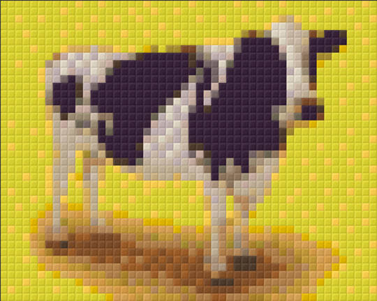 Black And White Cow One [1] Baseplate PixelHobby Mini-mosaic Art Kit